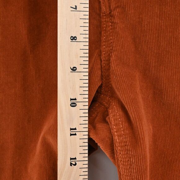 FREE PEOPLE Pants Womens Size 28 We The Free Rust Corduroy Skinny Raw Frayed Hem - Picture 10 of 11